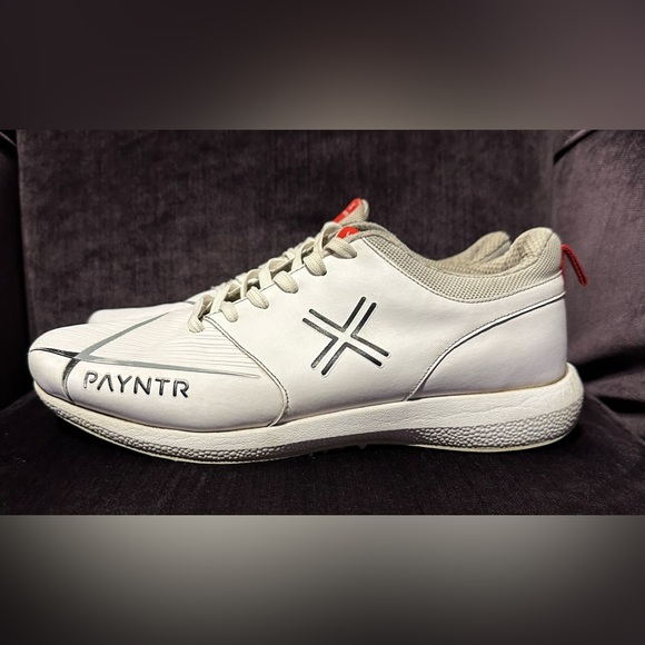 PAYNTR X-001 White Gray Spikeless Golf Shoes Sneakers Waterproof Men’s Size 12 - Picture 1 of 10
